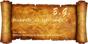 Budaházi Gáspár névjegykártya